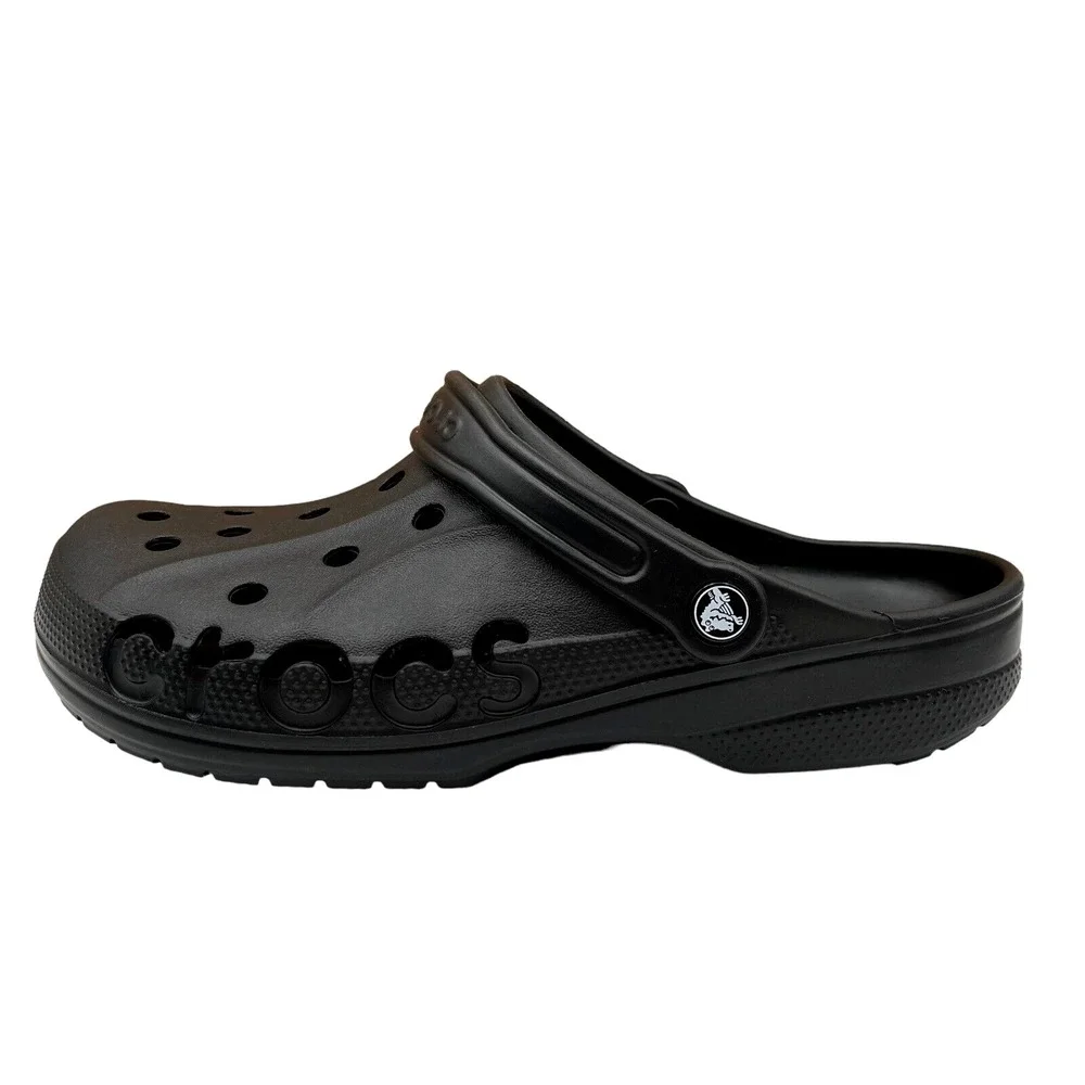 Crocs‎ Baya Mens Slip on Clogs Size 10 Black  Water Friendly Lightweight Comfort